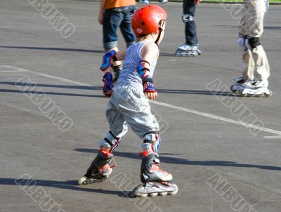 Young roller skater