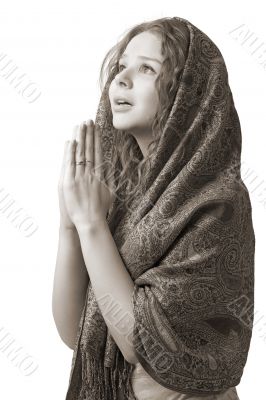 praying woman