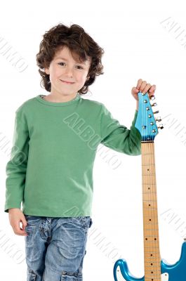 Boy whit electric guitar