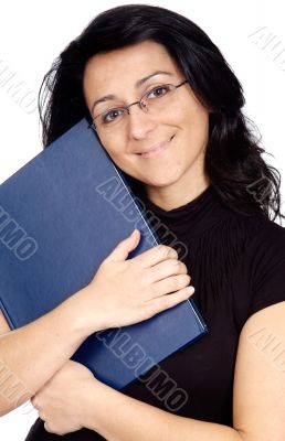Woman whit book and glasses
