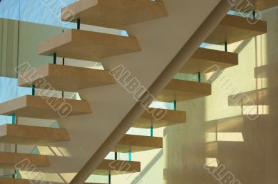 Majestic Marble Stairs and Glass