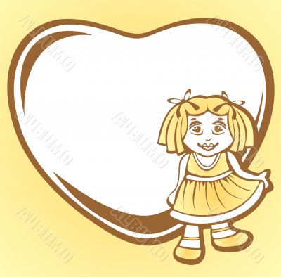 girl and heart