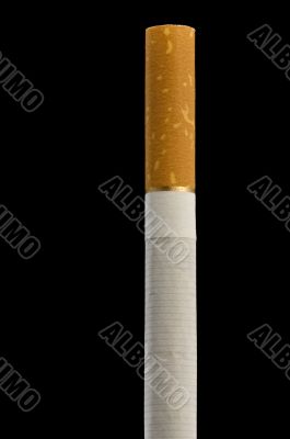 One cigarette on black