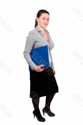 woman with folder