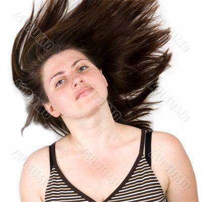 fluttering hair