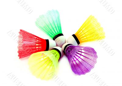 Lot of shuttlecock