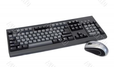 Computer keyboard with mouse