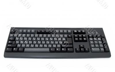 Computer keyboard close-up, isolated
