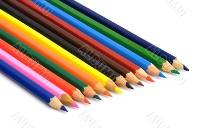Group of color pencils