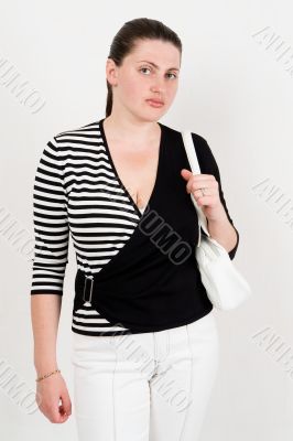 girl with handbag
