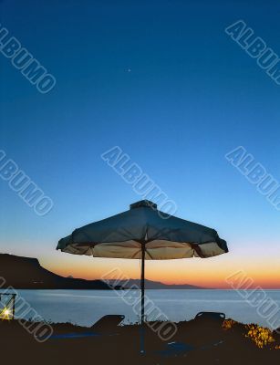 Picturesque twilight in Crete