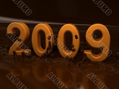 numbers in chocolate