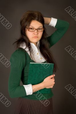 Businesswoman with notebook