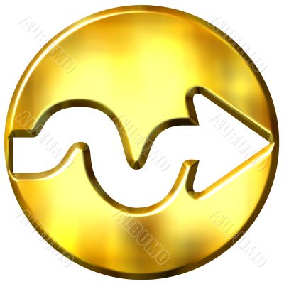 3D Golden Framed Arrow