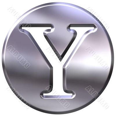 3D Silver Letter Y