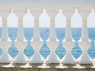 White balustrade