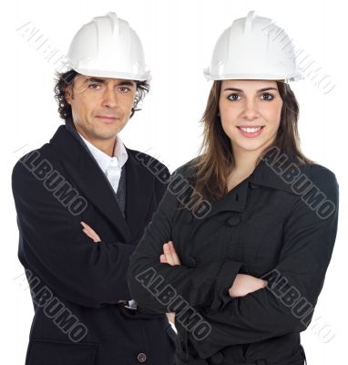 Two young engineers