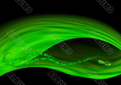 abstract green background with a grop