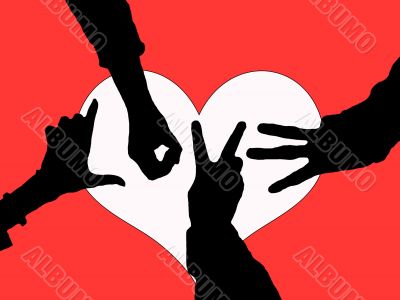 Hands of Love Silhouette