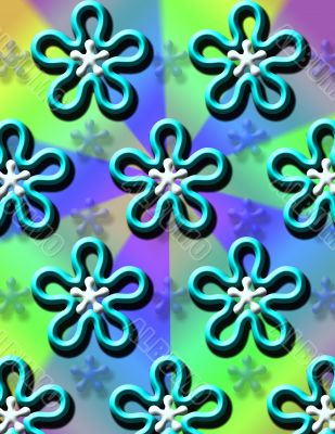 Groovy flowers Wallpaper