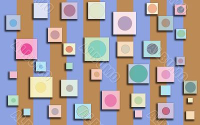 Floating Square circles