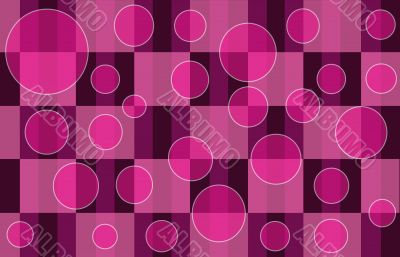 Pink Plaid Bubbles