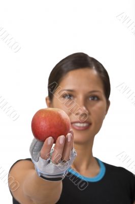 Offering an apple