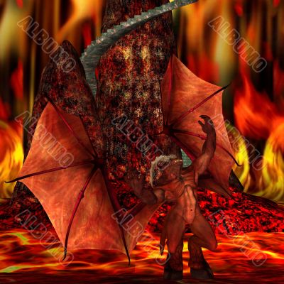 Devil with Background