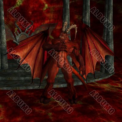 Devil with Background