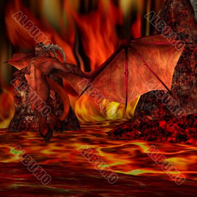 Devil with Background
