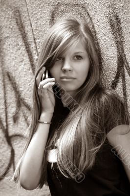 Girl with the phone