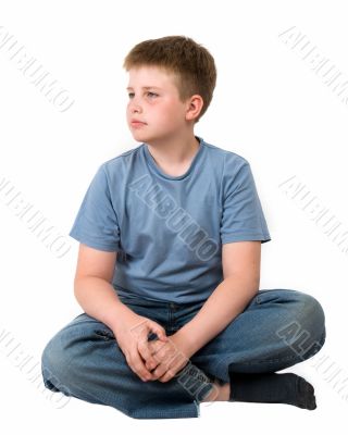serious little boy