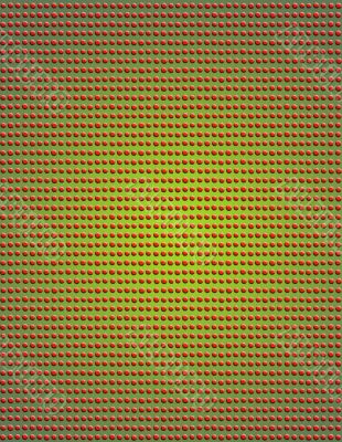 Red candy dots with glow