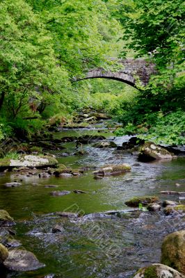 Bridge and Stream near Hardastle Crags