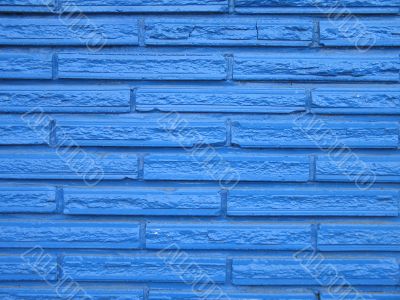 blue brick wall