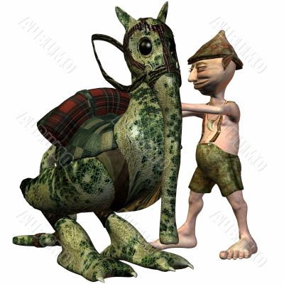 Tommy the Troll with Pet