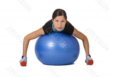 Girl exercising