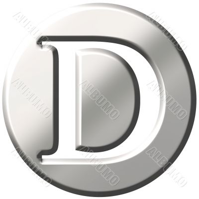 3D Steel Letter D