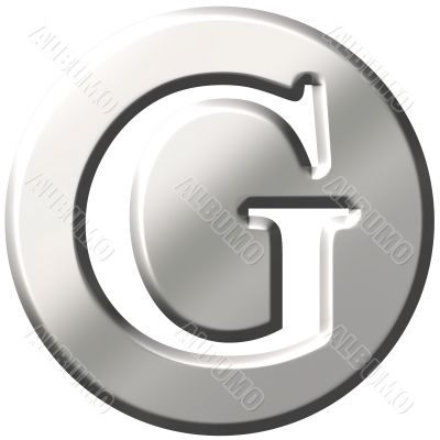 3D Steel Letter G