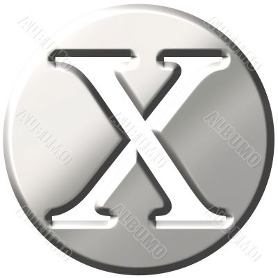 3D Steel Letter X