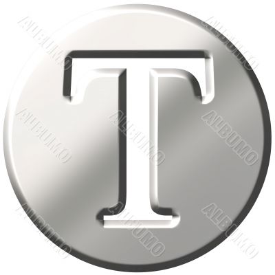 3D Steel Letter T