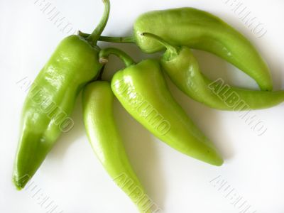 Green and sweet peppers