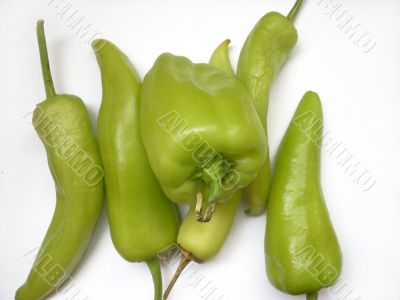 Green and sweet peppers