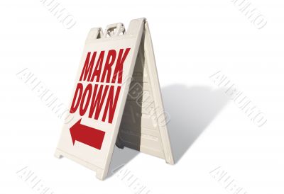 Mark Down Tent Sign