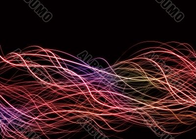 wave lines neon muddle