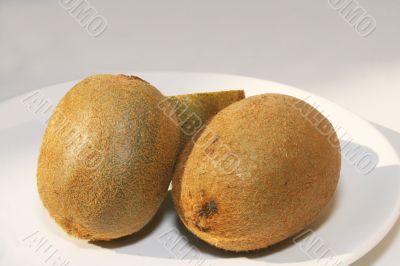Kiwi on white