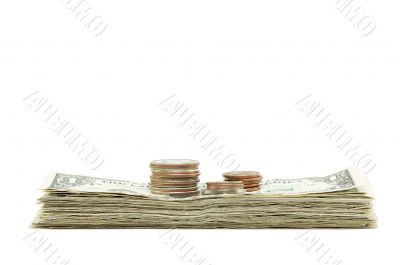 Stack of Money & Coins