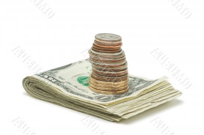 Stack of Money & Coins