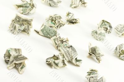 Crumpled Dollars