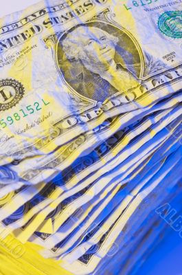 Pile of Crumpled Dollar Bills.